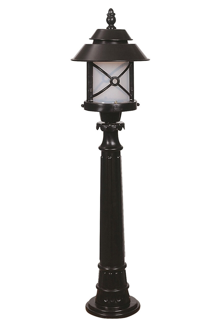 Lampadar de exterior, Opviq, 685AVN1315, Alb/Negru - imagine 4